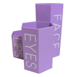 Hexagon Cosmetics Purple Storage Container "Face, eyes, lips" 👄 Brush Holder